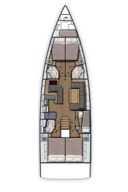 oceanis 51 1 amallo croatia floorplan