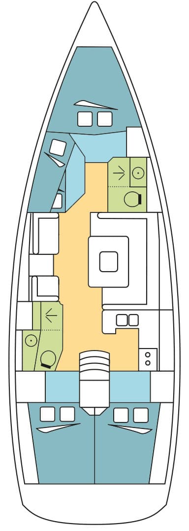 sun odyssey 449 la paz floorplan