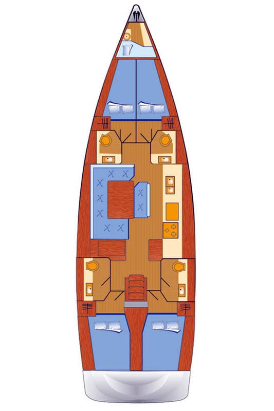 sun odyssey 519 belle epoque greece floorplan